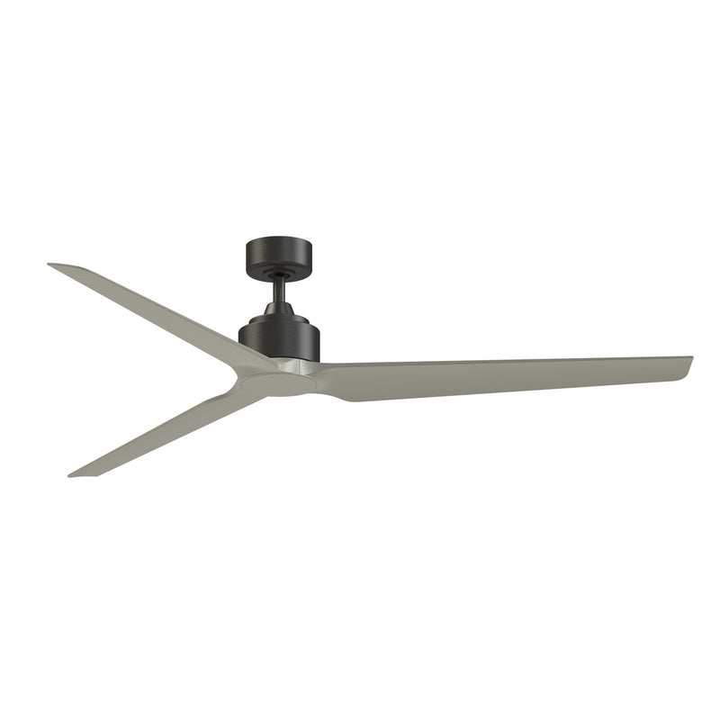 Fanimation TriAire Custom 72in 3-Blade Smart Ceiling Fan | Dark Bronze and Brushed Nickel Composite | Covered Patio & Living | Model FPD8515DZW-72BNW