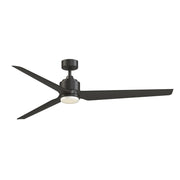Fanimation TriAire Custom 72in 1-Light Smart Ceiling Fan | Brushed Satin Brass and Dark Walnut Composite | Indoor | Model FPD8515DZW-72DZW-LK