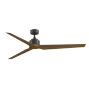 Fanimation TriAire Custom 72in 3-Blade Smart Ceiling Fan | Dark Bronze and Koa Composite Blades | Indoor & Outdoor Wet Rated | Model FPD8515DZW-72KW