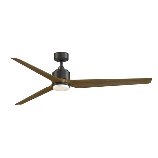 Fanimation TriAire Custom 72in 3-Blade Smart Ceiling Fan with LED Light Kit | Dark Bronze and Koa Composite Blades | Model FPD8515DZW-72KW-LK