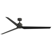 Fanimation TriAire Custom 84in Ceiling Fan | Modern Dark Bronze and Black Composite Blades | Great Room & Covered Patio | Model FPD8515DZW-84BLW