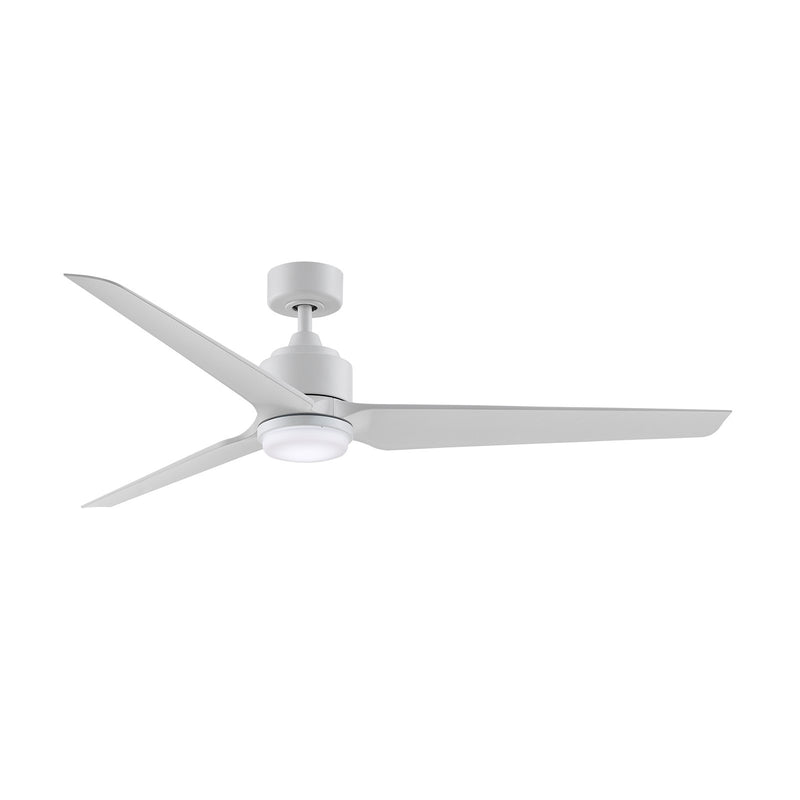 Fanimation TriAire Custom 64in Marine Grade Wet Rated Smart Ceiling Fan | Matte White Composite Blades | Indoor & Outdoor | Model FPD8515MWM-64MWW