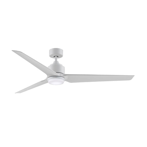 Fanimation TriAire Custom 64in Marine Grade Wet Rated Smart Ceiling Fan with LED Light Kit | Matte White Composite Blades | Model FPD8515MWM-64MWW-LK