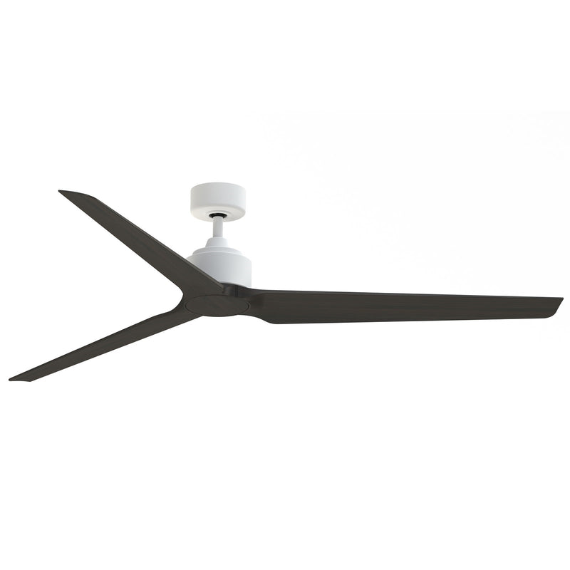 Fanimation TriAire Custom 72in 3-Blade Ceiling Fan | Matte White and Dark Walnut Composite | Indoor & Outdoor Wet Rated | Model FPD8515MWW-72DWAW