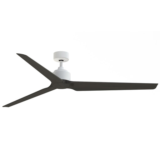 Fanimation TriAire Custom 72in 3-Blade Ceiling Fan | Matte White and Dark Walnut Composite | Indoor & Outdoor Wet Rated | Model FPD8515MWW-72DWAW