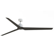 Fanimation TriAire Custom 84in Smart Ceiling Fan | Modern Matte White and Dark Walnut Composite | Covered Patio & Great | Model FPD8515MWW-84DWAW