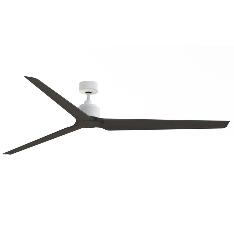 Fanimation TriAire Custom 84in Smart Ceiling Fan | Modern Matte White and Dark Walnut Composite | Covered Patio & Great | Model FPD8515MWW-84DWAW