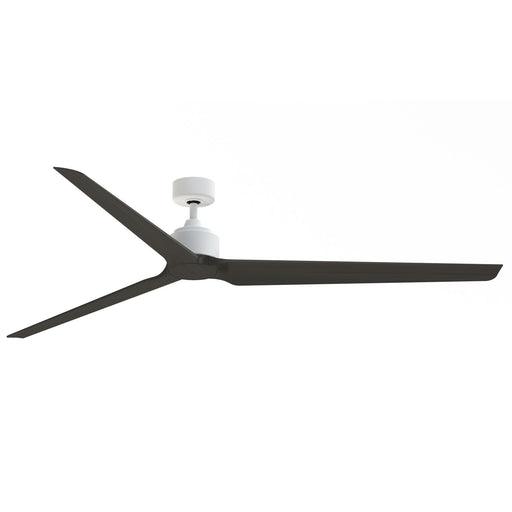 Fanimation TriAire Custom 84in Smart Ceiling Fan | Modern Matte White and Dark Walnut Composite | Covered Patio & Great | Model FPD8515MWW-84DWAW