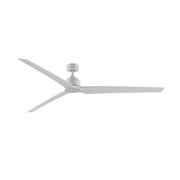 Fanimation TriAire Custom 84in 3-Blade Smart Ceiling Fan | Matte White Composite Blades | Wet Rated Patio & Covered Porch | Model FPD8515MWW-84MWW