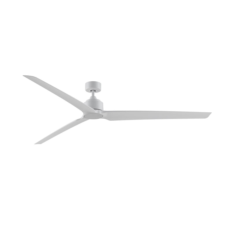 Fanimation TriAire Custom 84in 3-Blade Smart Ceiling Fan | Matte White Composite Blades | Wet Rated Patio & Covered Porch | Model FPD8515MWW-84MWW