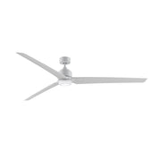 Fanimation TriAire Custom 84in 3-Blade Smart Ceiling Fan w/ LED Light Kit | Matte White Composite Blades | Wet Rated | Model FPD8515MWW-84MWW-LK