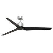 Fanimation TriAire Custom 64in 3-Blade Smart Ceiling Fan | Silver and Black Composite | Patio & Covered Porch | Model FPD8515SLW-64BLW