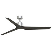 Fanimation TriAire Custom 64in 3-Blade Smart Ceiling Fan | Silver and Dark Walnut Composite | Patio & Covered Porch | Model FPD8515SLW-64DWAW