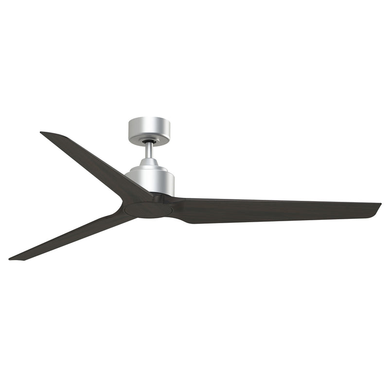 Fanimation TriAire Custom 64in 3-Blade Smart Ceiling Fan | Silver and Dark Walnut Composite | Patio & Covered Porch | Model FPD8515SLW-64DWAW