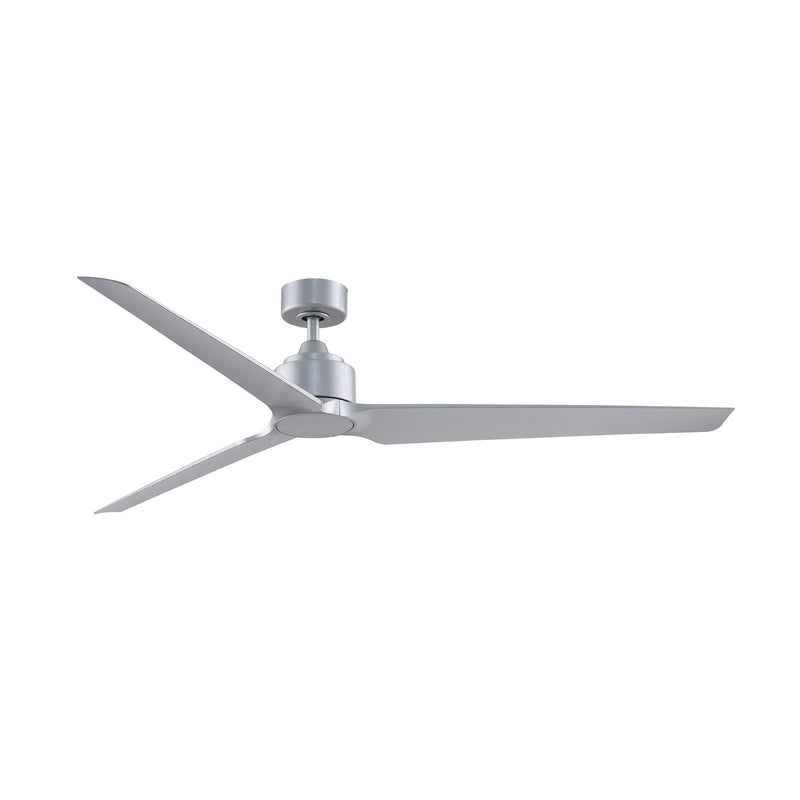 Fanimation TriAire Custom 72in 3-Blade Smart Ceiling Fan | Silver and Silver Composite Blades | Patio & Porch | Model FPD8515SLW-72SLW