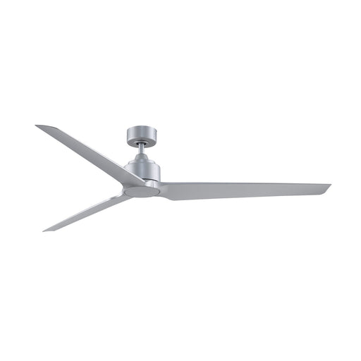 Fanimation TriAire Custom 72in 3-Blade Smart Ceiling Fan | Silver and Silver Composite Blades | Patio & Porch | Model FPD8515SLW-72SLW
