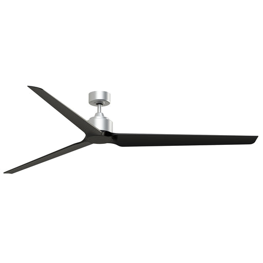 Fanimation TriAire Custom 84in 3-Blade Smart Ceiling Fan | Silver and Black Composite | Patios & Great Rooms | Model FPD8515SLW-84BLW