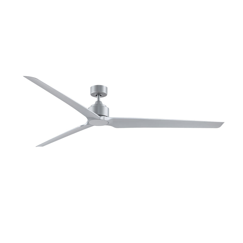 Fanimation TriAire Custom 84in 3-Blade Smart Ceiling Fan | Silver Composite Blades | Patio & Great Room | 84 x 84 x 16.42 in | Model FPD8515SLW-84SLW