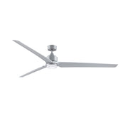 Fanimation TriAire Custom 84in 3-Blade Smart Ceiling Fan with LED Light | Silver Composite Blades | Patio & Great Room | Model FPD8515SLW-84SLW-LK