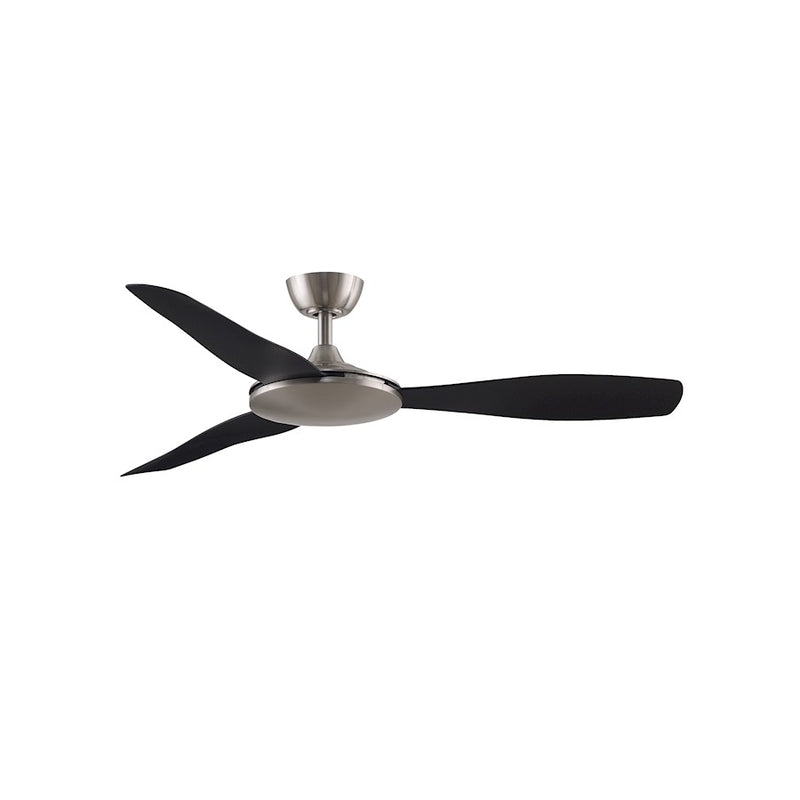 Fanimation GlideAire 52in 3-Blade Ceiling Fan | Brushed Nickel and Black Composite | Covered Patio & Bedroom | 52 x 52 x 10 in | Model FPD8520BNBL