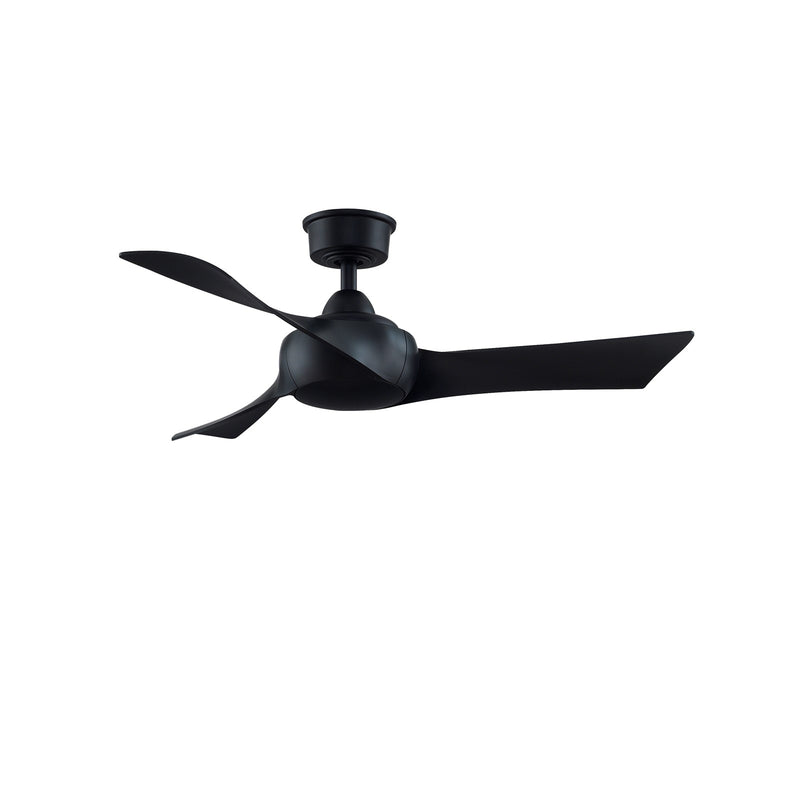 Fanimation Wrap Custom 44in 3-Blade Ceiling Fan | Black Composite Blades | Covered Patio & Porch | 5320 CFM | Model FPD8530BL-44BL