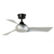 Fanimation Wrap Custom 44in 3-Blade Ceiling Fan | Black & Brushed Nickel Composite Blades | Covered Patio & Porch | 5320 CFM | Model FPD8530BL-44BN