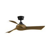 Fanimation Wrap Custom 44in 3-Blade Ceiling Fan | Black and Koa Composite | Covered Patio & Bedroom | 44 x 44 x 12.46 in | Model FPD8530BL-44K