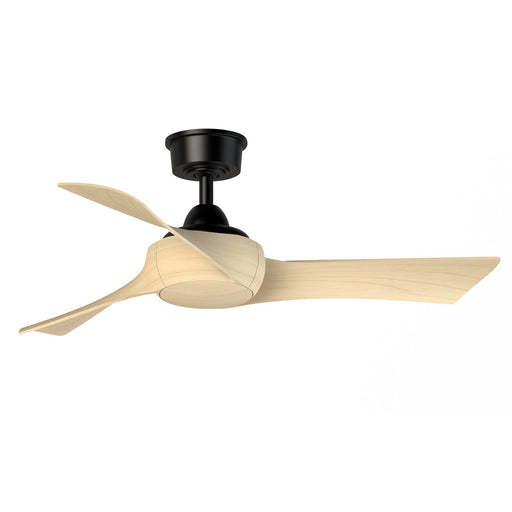 Fanimation Wrap Custom 44in 3-Blade Ceiling Fan | Black and Natural Composite | Covered Patio & Bedroom | 44 x 44 x 12.46 in | Model FPD8530BL-44N
