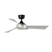 Fanimation Wrap Custom 48in 3-Blade Ceiling Fan | Black and Brushed Nickel Composite | Covered Patio & Bedroom | Model FPD8530BL-48BN