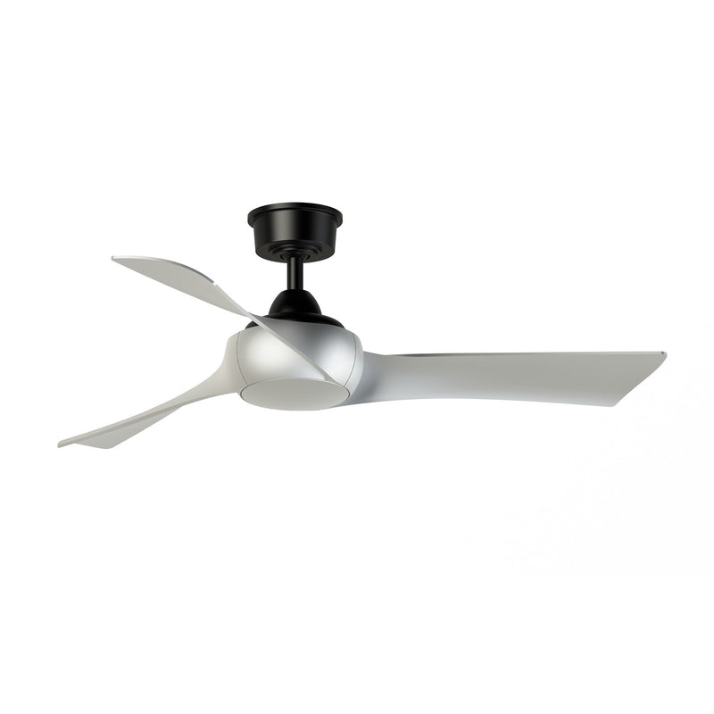 Fanimation Wrap Custom 48in 3-Blade Ceiling Fan | Black and Brushed Nickel Composite | Covered Patio & Bedroom | Model FPD8530BL-48BN
