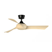 Fanimation Wrap Custom 48in 3-Blade Ceiling Fan | Black and Natural Composite | Covered Patio & Bedroom | 48 x 48 x 12.46 in | Model FPD8530BL-48N