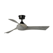 Fanimation Wrap Custom 48in Smart Ceiling Fan | Black and Weathered Wood Blades | Covered Patio & Bedroom | 48 x 48 x 12.46 in | Model FPD8530BL-48WE