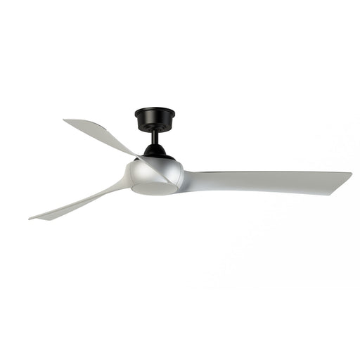 Fanimation Wrap Custom 60in 3-Blade Smart Ceiling Fan | Modern Black and Brushed Nickel Composite Blades | Covered Patio | Model FPD8530BL-60BN