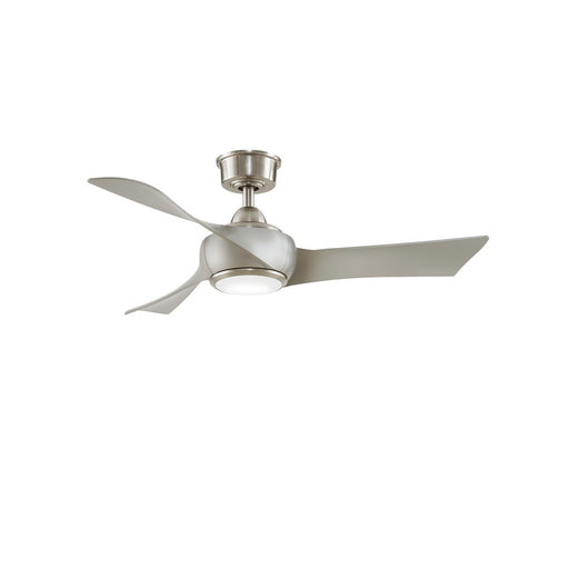 Fanimation Wrap Custom 44in Smart Ceiling Fan with LED Light | Brushed Nickel and Brushed Nickel Composite Blades | Covered | Model FPD8530BN-44BN-LK