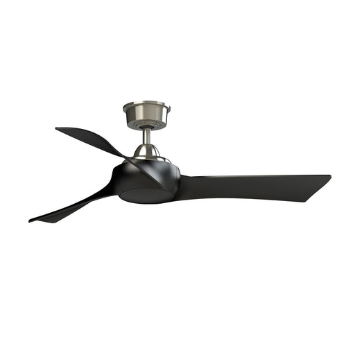 Fanimation Wrap Custom 48in 3-Blade Smart Ceiling Fan | Brushed Nickel and Black Composite | Covered Patio & Living Room | Model FPD8530BN-48BL