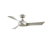 Fanimation Wrap Custom 48in 3-Blade Smart Ceiling Fan | Brushed Nickel and Brushed Nickel Composite Blades | Covered Patio | Model FPD8530BN-48BN
