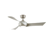 Fanimation Wrap Custom 48in 3-Blade Smart Ceiling Fan with LED Light | Brushed Nickel and Brushed Nickel Composite Blades | Model FPD8530BN-48BN-LK