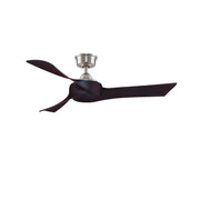 Fanimation Wrap Custom 48in 3-Blade Smart Ceiling Fan | Brushed Nickel and Dark Walnut Composite Blades | Covered Patio | Model FPD8530BN-48DWA