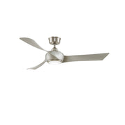 Fanimation Wrap Custom 52in Smart Ceiling Fan with LED Light | Brushed Nickel and Brushed Nickel Composite Blades | Covered | Model FPD8530BN-52BN-LK