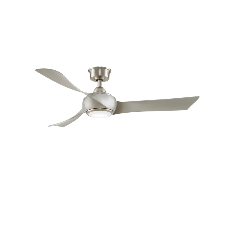 Fanimation Wrap Custom 52in Smart Ceiling Fan with LED Light | Brushed Nickel and Brushed Nickel Composite Blades | Covered | Model FPD8530BN-52BN-LK