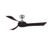 Fanimation Wrap Custom 52in 3-Blade DC Ceiling Fan | Modern Brushed Nickel and Dark Walnut Composite | Covered Patio | Model FPD8530BN-52DWA