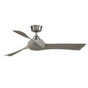 Fanimation Wrap Custom 52in Smart Ceiling Fan | Brushed Nickel and Weathered Wood Composite Blades | Covered Patio & Bedroom | Model FPD8530BN-52WE
