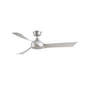Fanimation Wrap Custom 56in 3-Blade Ceiling Fan | Brushed Nickel and Brushed Nickel Composite | Covered Patio & Bedroom | Model FPD8530BN-56BN