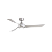 Fanimation Wrap Custom 56in 1-Light Ceiling Fan | Brushed Nickel and Brushed Nickel Composite with Opal Frosted Glass | Model FPD8530BN-56BN-LK