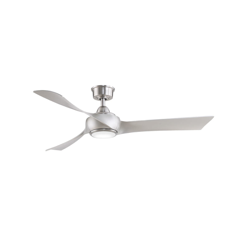 Fanimation Wrap Custom 56in 1-Light Ceiling Fan | Brushed Nickel and Brushed Nickel Composite with Opal Frosted Glass | Model FPD8530BN-56BN-LK