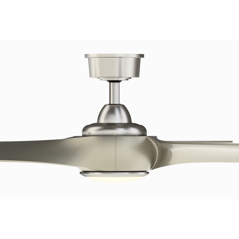 Fanimation Wrap Custom 56in 1-Light Ceiling Fan | Brushed Nickel and Brushed Nickel Composite with Opal Frosted Glass | Model FPD8530BN-56BN-LK
