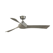 Fanimation Wrap Custom 56in 3-Blade Ceiling Fan | Modern Brushed Nickel and Weathered Wood Composite | Covered Patio & Bedroom | Model FPD8530BN-56WE
