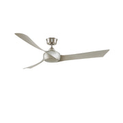Fanimation Wrap Custom 60in 3-Blade Smart Ceiling Fan | Brushed Nickel Composite Blades | Covered Patio & Sunroom | Model FPD8530BN-60BN