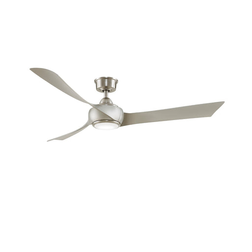 Fanimation Wrap Custom 60in 3-Blade Smart Ceiling Fan with LED Light | Brushed Nickel Composite Blades | Covered Patio | Model FPD8530BN-60BN-LK