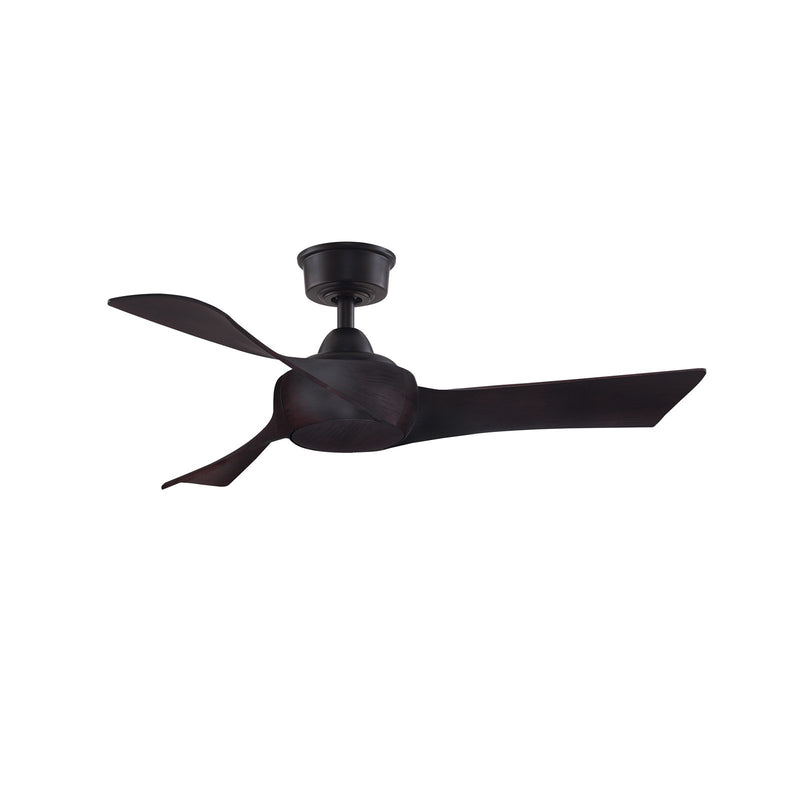 Fanimation Wrap Custom 44in 3-Blade Ceiling Fan | Dark Bronze and Dark Walnut Composite | Covered Patio & Bedroom | Model FPD8530DZ-44DWA